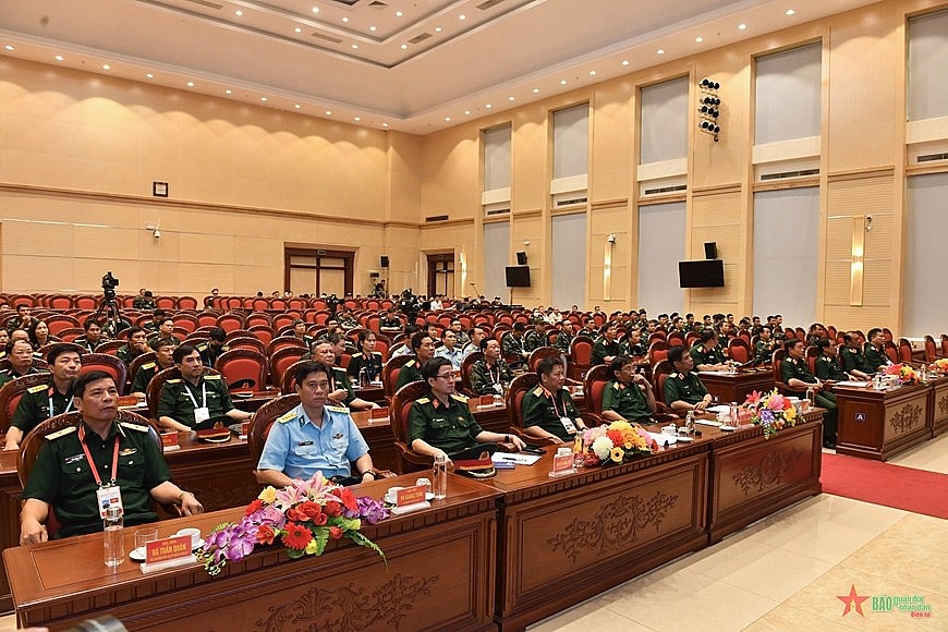 Các đại biểu dự buổi tổng duyệt Lễ khai mạc Army Games 2022 tại Việt Nam. 