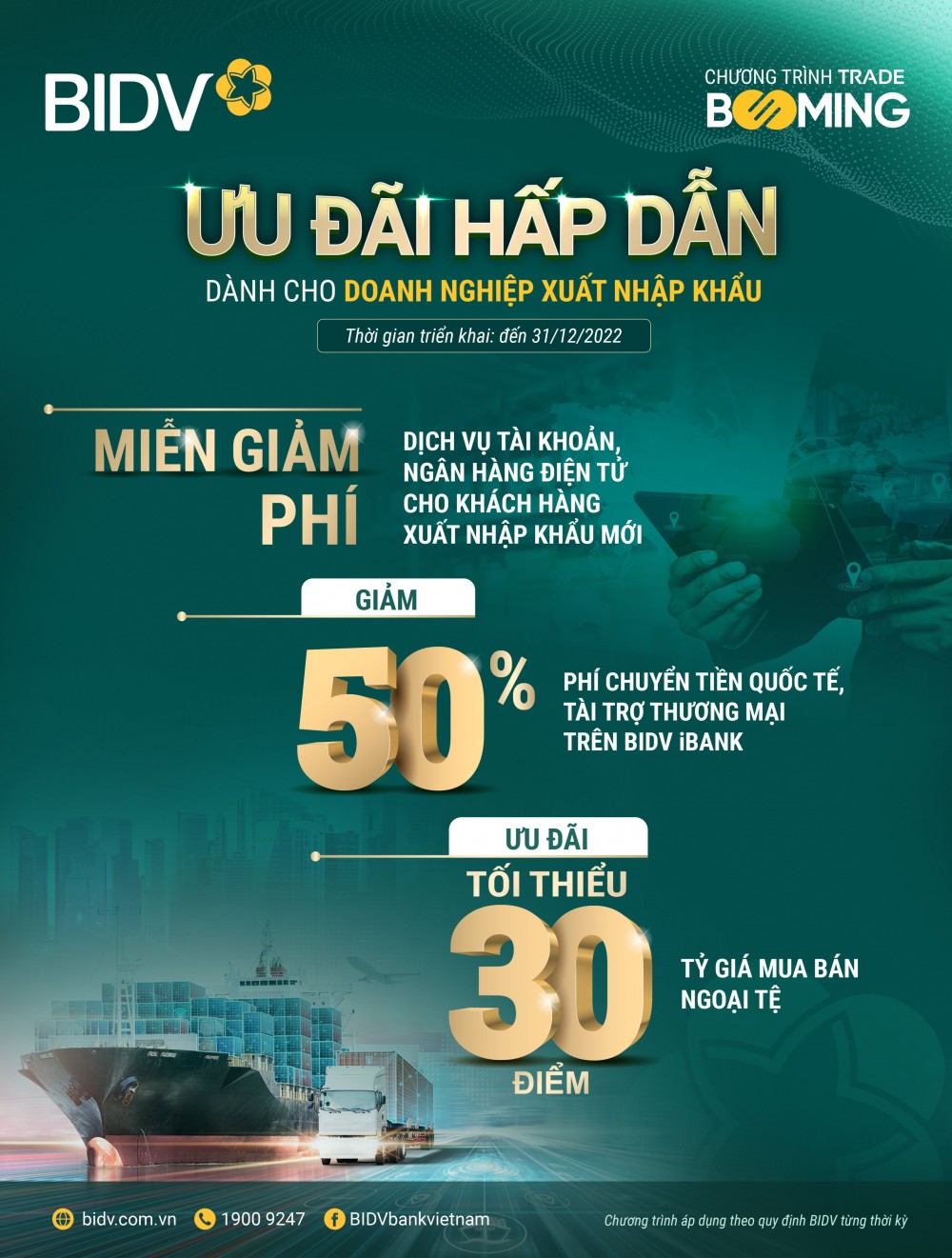 Chương trình “Trade Booming”  với nhiều ưu đãi cho doanh nghiệp xuất nhập khẩu