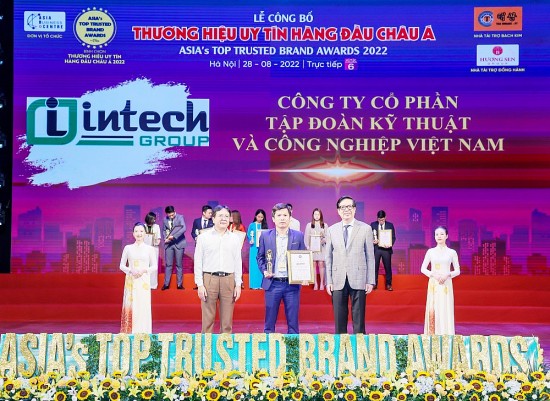 Intech Group nhận giải thưởng Thương hiệu uy tín hàng đầu châu Á 2022