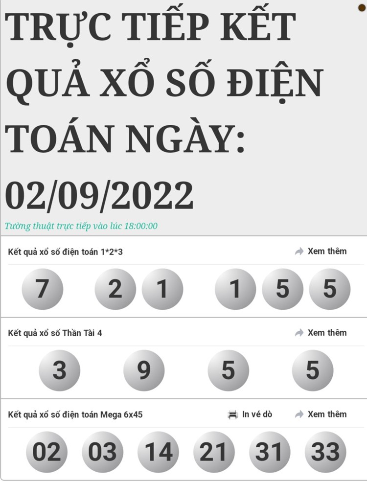 Kết quả xổ số hôm nay 2/9: Kết quả xổ số nhanh toàn quốc