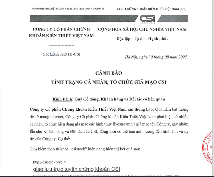 Hàng loạt công ty chứng khoán lên tiếng cảnh báo vì bị 