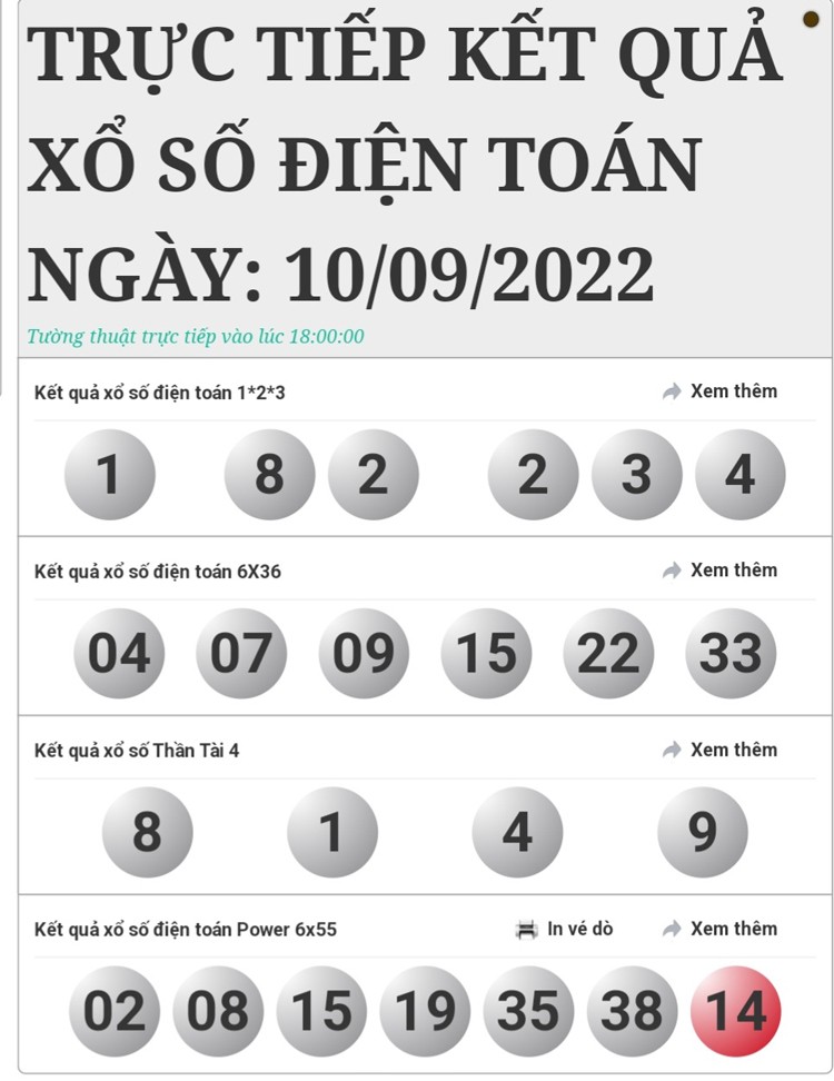 Kết quả xổ số hôm nay 10/9: Xổ số ba miền nhanh, chính xác