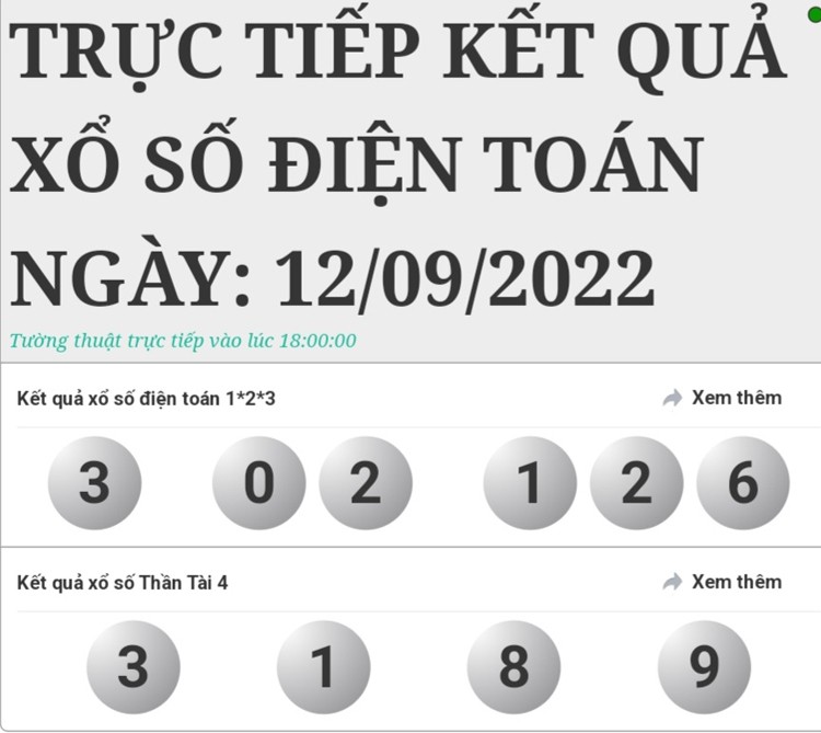 Kết quả xổ số hôm nay 12/9: Cập nhật chính xác xổ  số toàn quốc