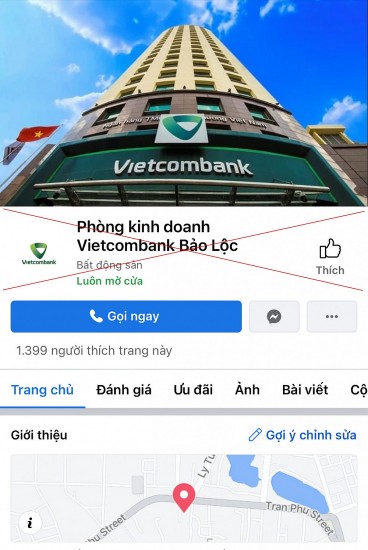 Lâm Đồng: Xử phạt 7,5 triệu đồng đối tượng giả mạo ngân hàng Vietcombank