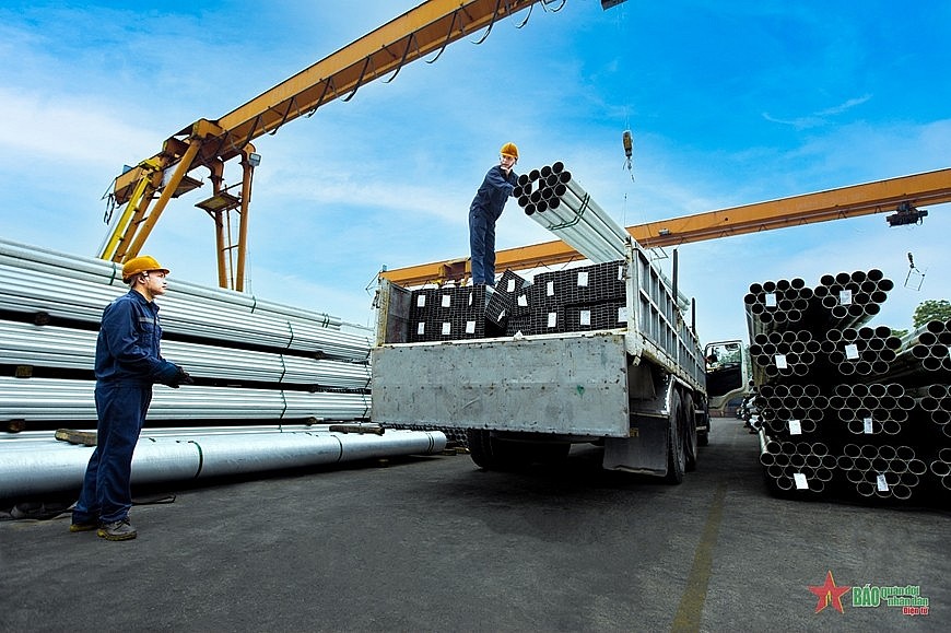 Hoạt động sản xuất tại Công ty Cổ phần Tập đoàn Hòa Phát.