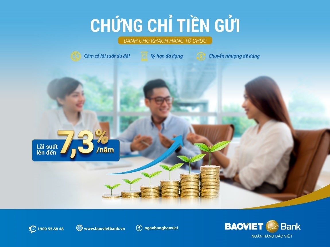 BAOVIET Bank phát hành Chứng chỉ tiền gửi dành cho khách hàng tổ chức 2022