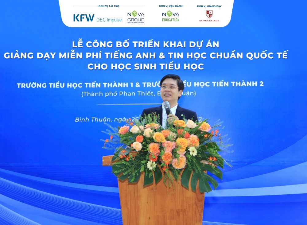 Tài trợ dự án giảng dạy miễn phí Tiếng Anh & Tin học chuẩn quốc tế cho học sinh tiểu học