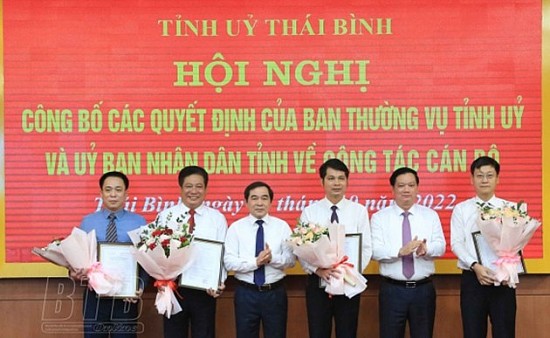 Tỉnh ủy Thái Bình công bố các quyết định về công tác cán bộ