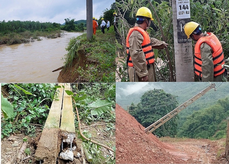 Điện lực Thanh Hóa khắc phục thiệt hại sau mưa lũ, đảm bảo cấp điện an toàn, ổn định