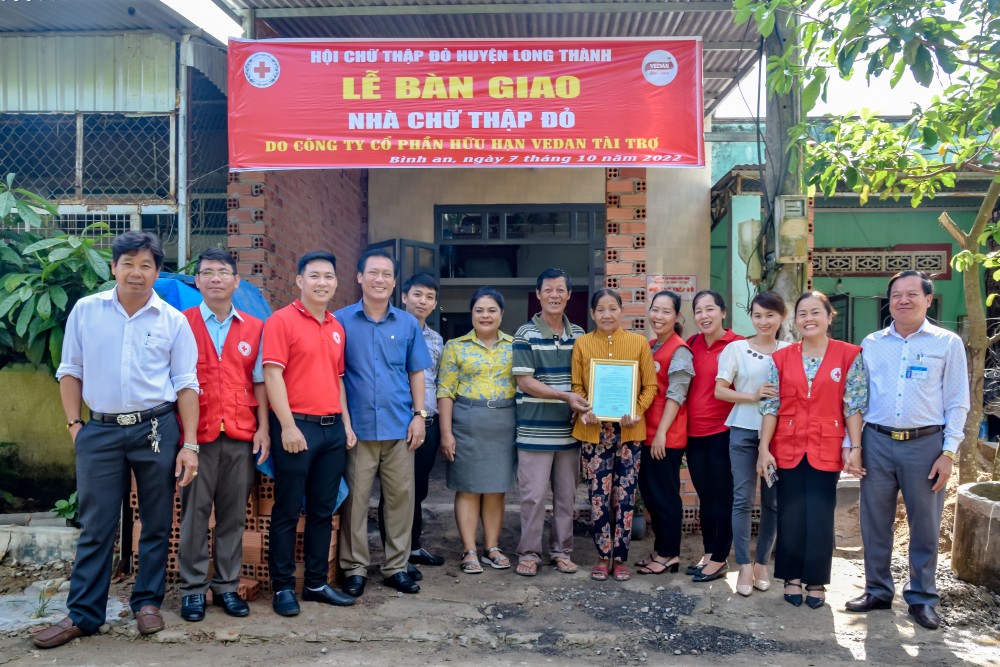 Vedan Việt Nam tiếp tục trao “nhà Chữ thập đỏ” tại huyện Long Thành, tỉnh Đồng Nai