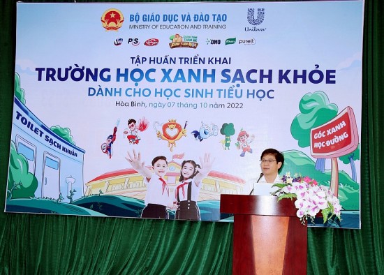 unilever viet nam va bo gddt trien khai truong hoc xanh sach khoe tai cac truong tieu hoc