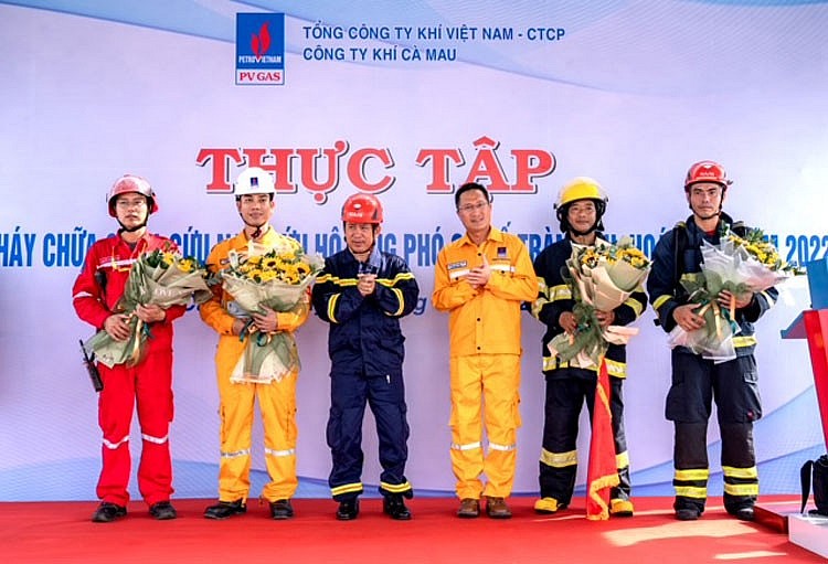 KCM thực tập phương án PCCC & CNCH, ứng phó sự cố tràn dầu, hóa chất năm 2022