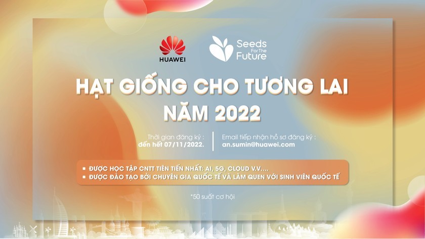 50 suất học bổng dành cho sinh viên công nghệ tại chương trình Hạt giống cho tương lai 2022