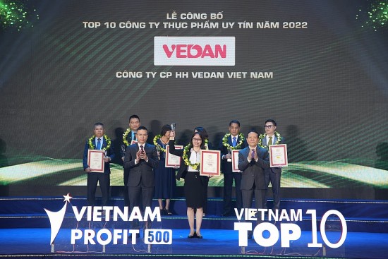 vedan viet nam duoc vinh danh top 10 cong ty thuc pham uy tin nam 2022
