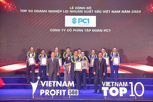 Tập đoàn PC1 năm thứ 5 liên tiếp vào Top 50 doanh nghiệp lợi nhuận xuất sắc nhất Việt Nam