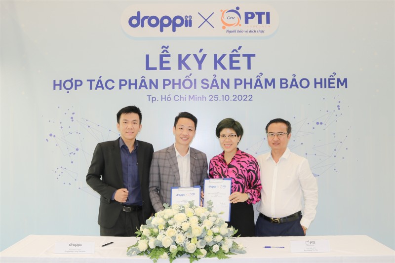 PTI ký kết hợp tác kinh doanh bảo hiểm với Droppii