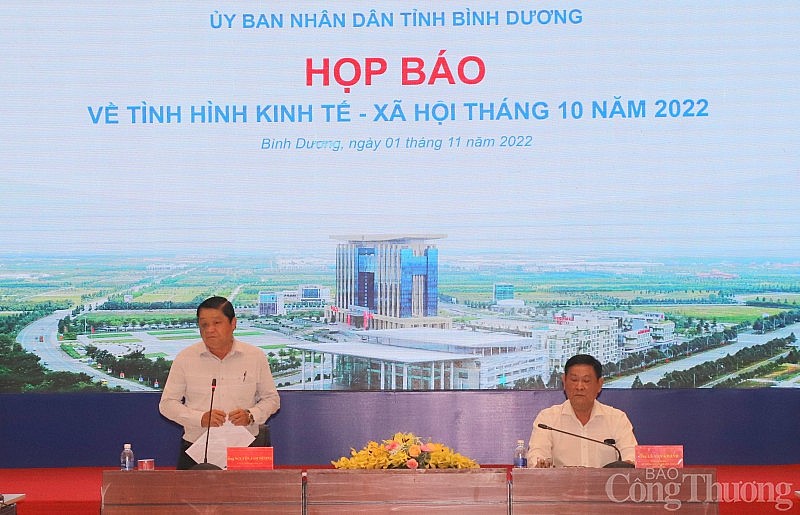 Bình Dương họp báo về tình hình kinh tế - xã hội tháng 10 và 10 tháng năm 2022