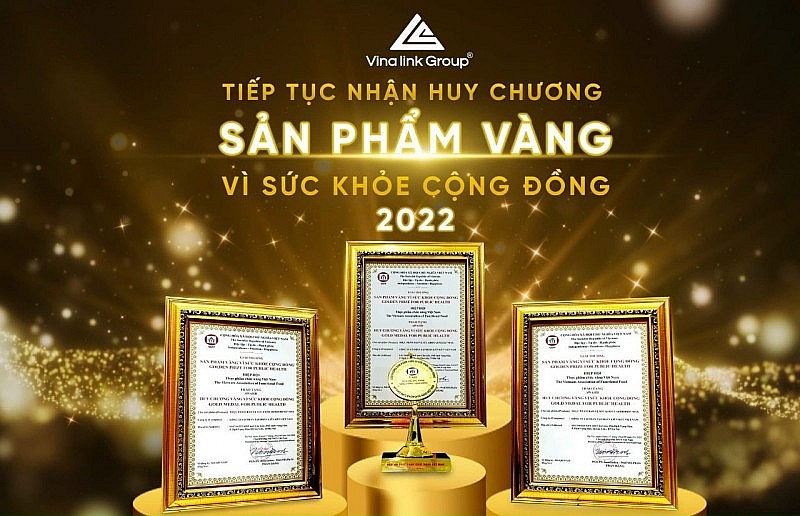 Vinalink Group nhận giải thưởng 'Sản phẩm vàng vì sức khỏe cộng đồng' năm 2022