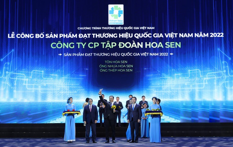 Tập đoàn Hoa Sen 6 lần liên tiếp được vinh danh Thương hiệu Quốc gia