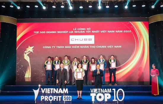 Chubb Life Việt Nam tiếp tục được vinh danh “Top 500 doanh nghiệp lợi nhuận tốt nhất Việt Nam”