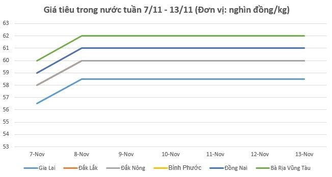 Giá tiêu hôm nay 13/11 và tổng kết tuần qua: Giá tiêu tăng 2.500 -3.000 đồng/kg