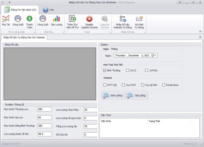 Hình ảnh phần mềm nhập số liệu tự động lên các website
