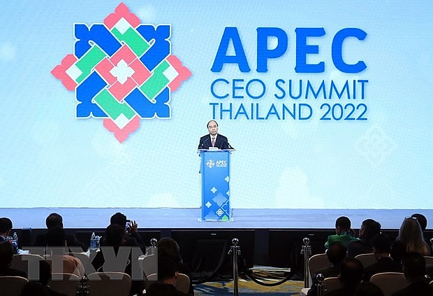 Chủ tịch nước Nguyễn Xuân Phúc phát biểu tại Phiên họp thứ 4 CEO Summit về thương mại và đầu tư