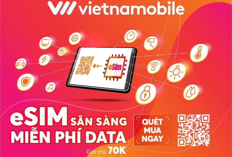 Vietnamobile ra mắt eSIM hoàn toàn miễn phí data cho người dùng