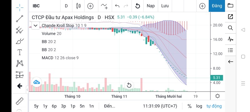 Cổ phiếu IBC của Apax Holdings bị bán giải chấp nhưng không thể khớp lệnh