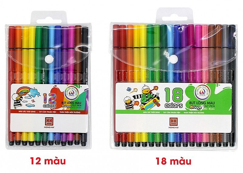 Bút lông màu Hồng Hà màu sắc tươi sáng chuẩn mỹ thuật