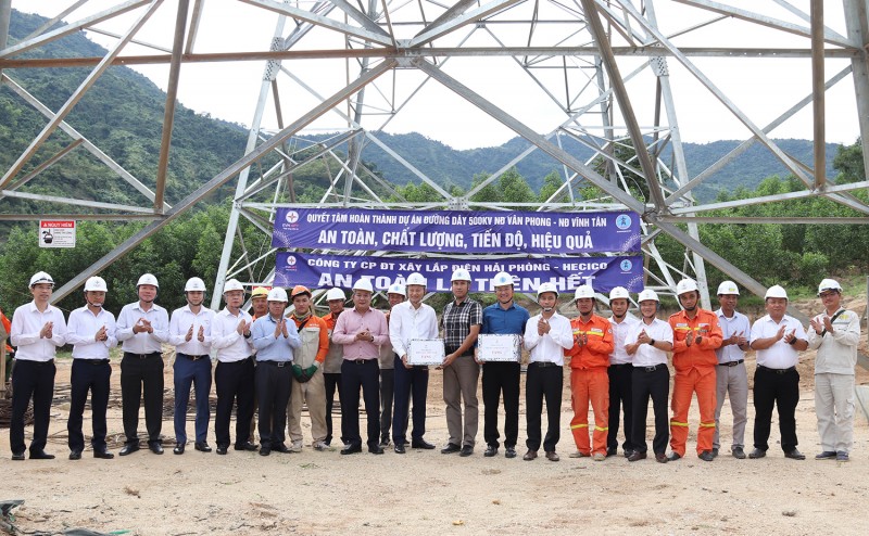 Hoàn thành vượt tiến độ Dự án đường dây 500kV Vân Phong – Vĩnh Tân -Thuận Nam