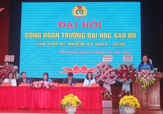 Đại hội Công đoàn Trường Đại học Sao Đỏ nhiệm kỳ 2023 - 2028