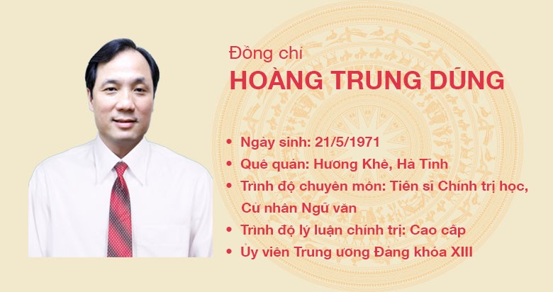 Đồng chí Hoàng Trung Dũng