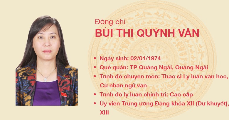 Đồng chí Bùi Thị Quỳnh Vân