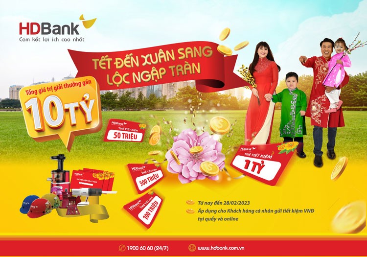 ‘Tết đến xuân sang - Lộc ngập tràn’ - Chương trình ‘tìm tỷ phú’ hoành tráng từ HDBank