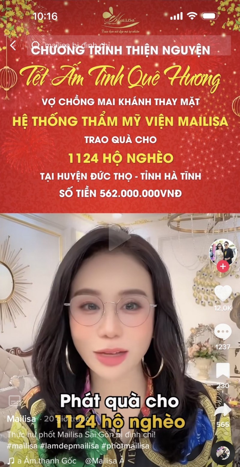 Chủ thẩm mỹ viện Mailisa phủ nhận thông tin bị đình chỉ hoạt động và đóng cửa