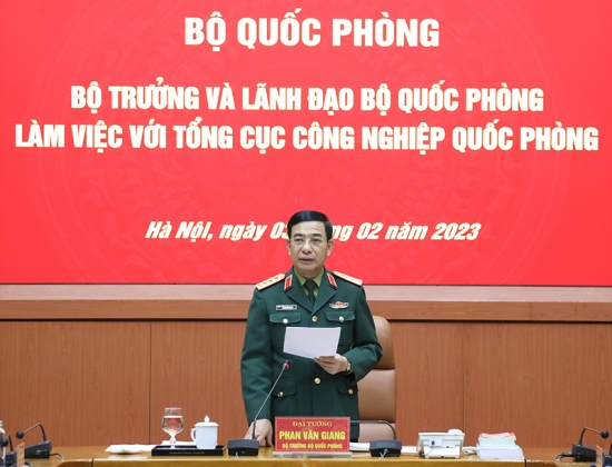 Đại tướng Phan Văn Giang: Đẩy nhanh tiến độ sản xuất, chế tạo một số loại vũ khí mới, hiện đại