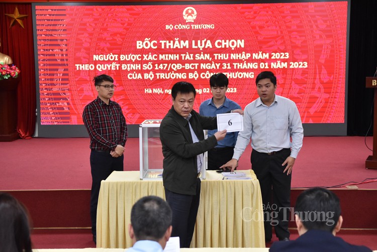 Bốc thăm ngẫu nhiên người được xác minh tài sản năm 2023 của Bộ Công Thương