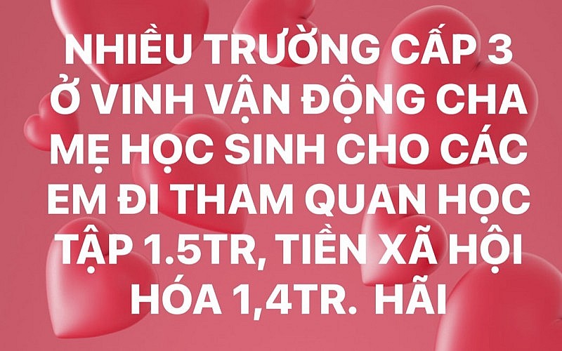 Nghệ An: Phụ huynh bức xúc vì đóng tiền triệu cho con đi tham quan, trải nghiệm