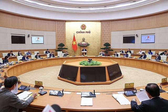 Thủ tướng Phạm Minh Chính chủ trì phiên họp Chính phủ thường kỳ tháng 2/2023 - Ảnh: VGP/Nhật Bắc