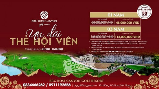 Ưu đãi hấp dẫn nhân dịp khai trương sân BRG Rose Canyon Golf Resort