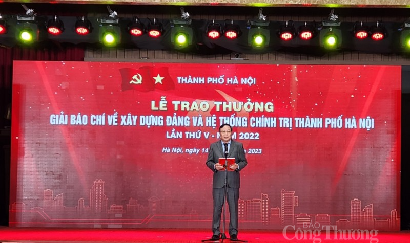 Báo Công Thương đạt giải Chuyên đề - Giải báo chí về xây dựng Đảng lần thứ V của TP Hà Nội