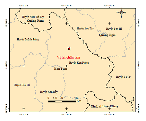 Kon Tum: Hơn 20 ngày ghi nhận 25 trận động đất