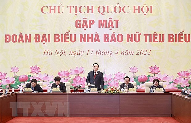 Chủ tịch Quốc hội Vương Đình Huệ phát biểu. (Ảnh: Doãn Tấn/TTXVN)