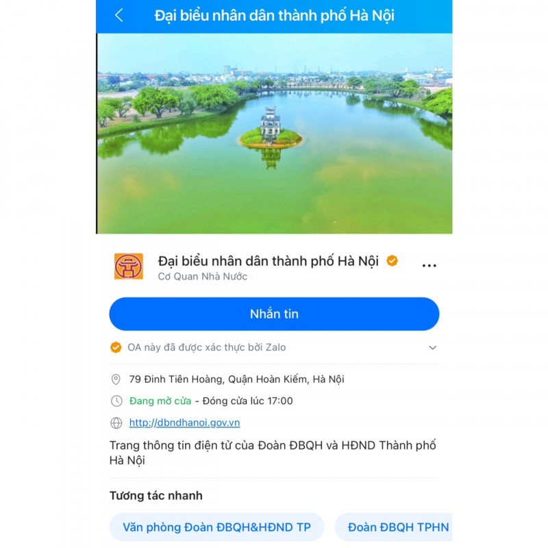 Hà Nội: Lần đầu tiên ra mắt trang Zalo để tiếp nhận phản ánh của cử tri