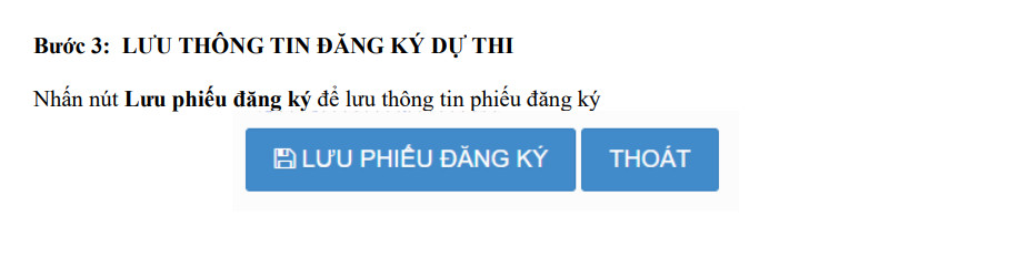 C&amp;aacute;c bước hướng dẫn đăng k&amp;yacute; dự thi theo hướng dẫn của Bộ GD&amp;amp;ĐT.