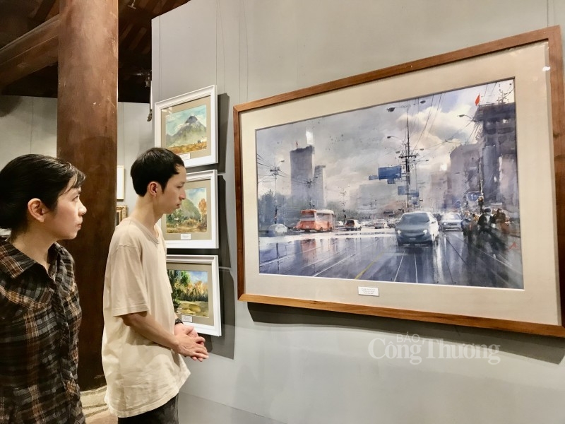 Sống động 105 bức tranh màu nước Phương Nam tại Hà Nội
