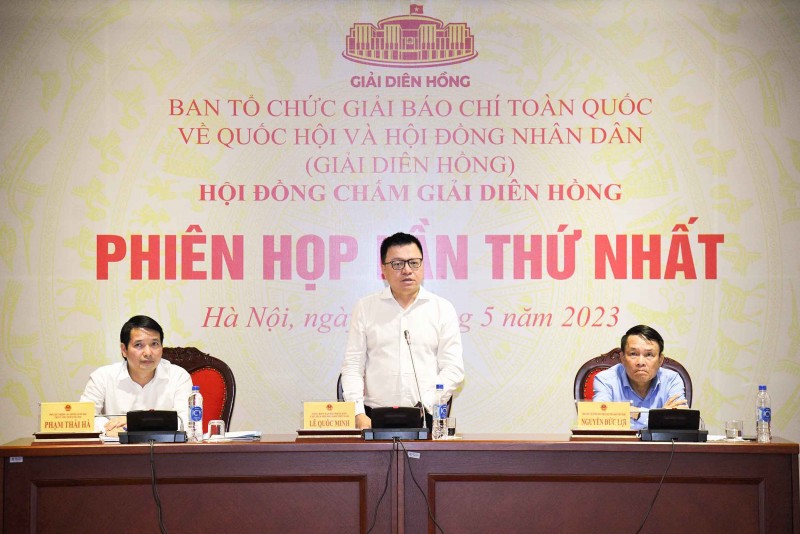 Tổng biên tập Báo Nhân dân, Chủ tịch Hội Nhà báo Việt Nam - Chủ tịch Hội đồng chấm Giải Chung khảo Lê Quốc Minh