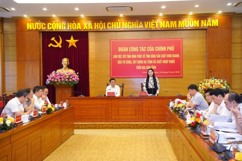 Bộ trưởng Nguyễn Hồng Diên làm việc với lãnh đạo tỉnh Vĩnh Phúc