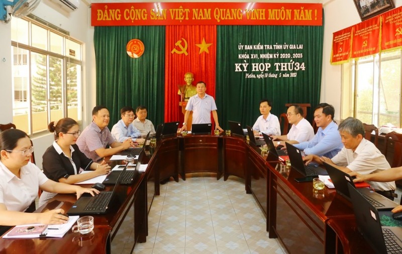 Ủy ban Kiểm tra Tỉnh ủy Gia Lai tổ chức Kỳ họp lần thứ 34 để xem xét, quyết định thi hành kỷ luật đối với Đảng ủy và một số lãnh đạo Sở Tài nguyên và Môi trường tỉnh Gia Lai.